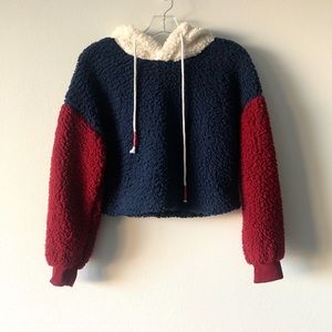 Fuzzy hoodie sweater